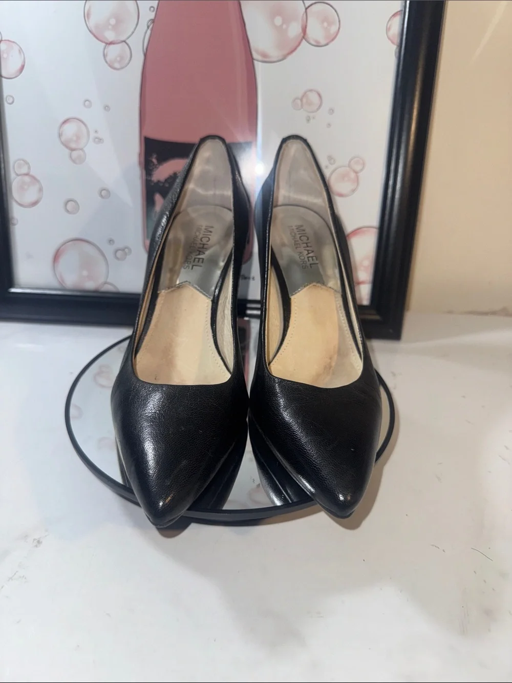 Michael Kors Black Leather Pointed Toe Pumps - Women’s Size 5.5